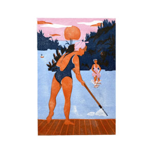 Le ponton face à la rive